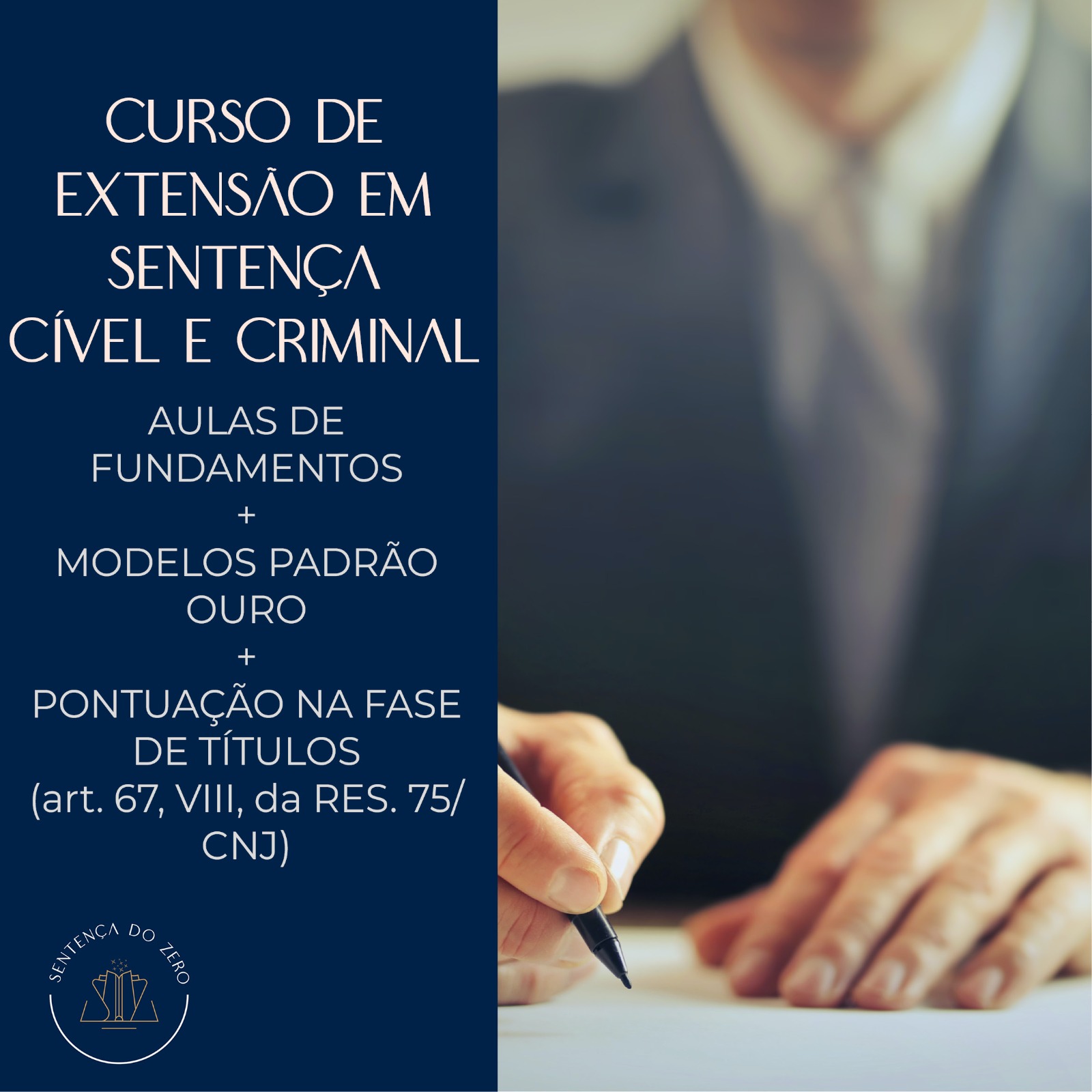 CURSO DE EXTENSÃO EM SENTENÇA CÍVEL E CRIMINAL - 2ª EDIÇÃO